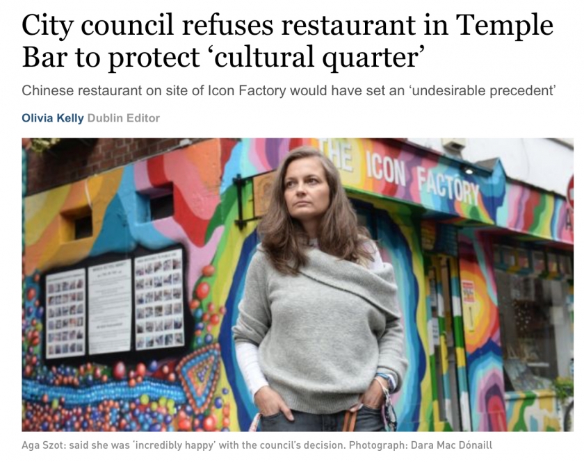 City council refuses restaurant in Temple Bar to protect ‘cultural quarter’